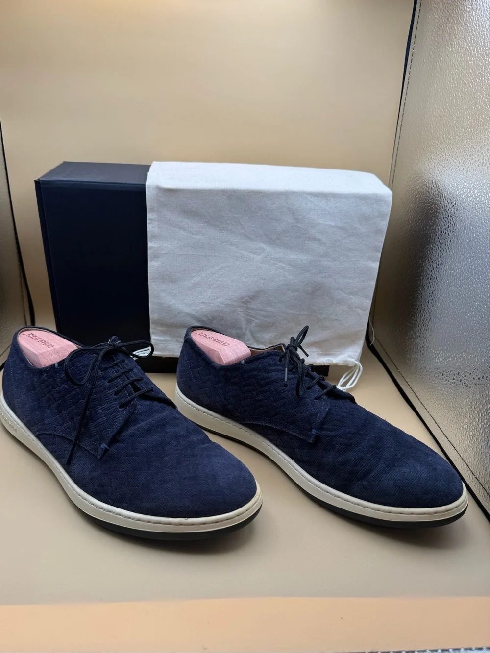 Giorgio Armani Men's Woven Suede Sport Derby Shoes